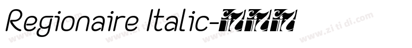 Regionaire Italic字体转换